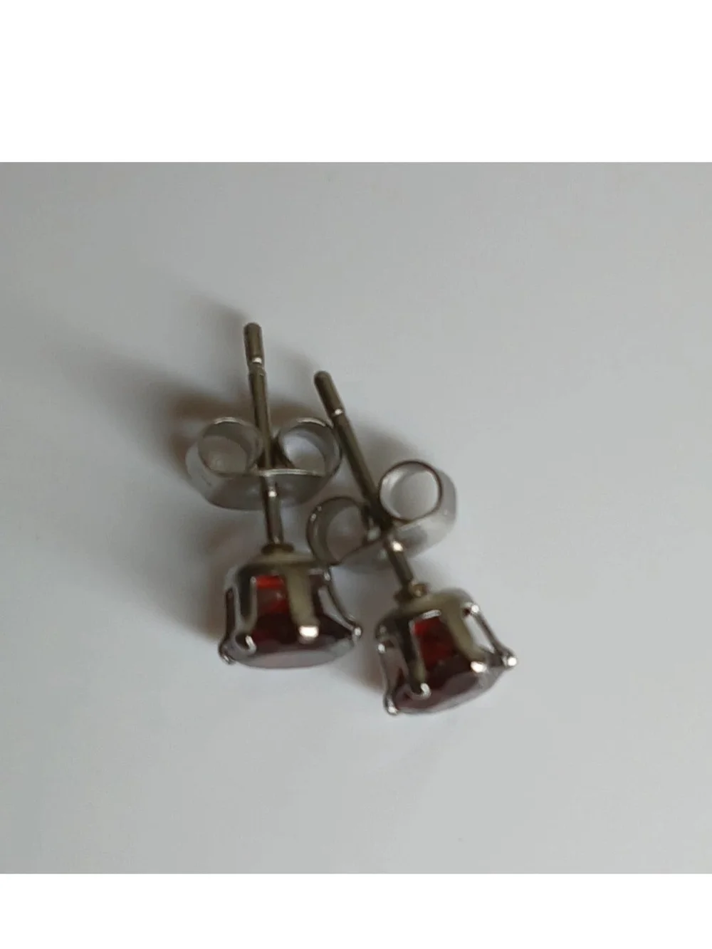Genuine Garnet Stud Earrings